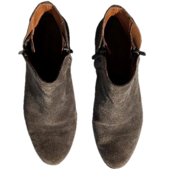 Lucky Brand grey suede ankle boots zipper sz 9.5 - Picture 2 of 9